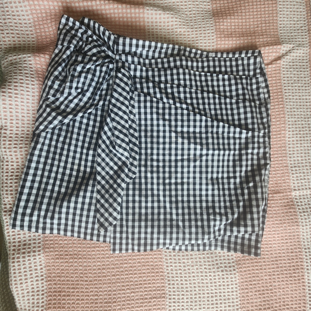 Gianni Bini Monochrome Gingham Skirt